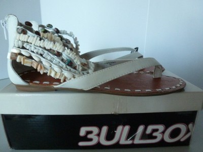 Bullboxer* Sandalette / Dianette * Gr. 41 weiß* Leder mit Schmucksteinen * Neu