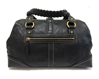 NEW COACH Y2K BLACK VACHETTA LEATHER LG DAPHNE DOCTOR SATCHEL TOTE