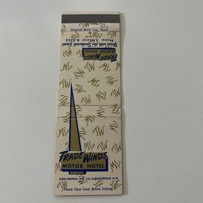 Trade Winds Motor Hotel Albuquerque NM Vintage Matchbook Cover TMB42-1
