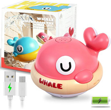 Baby Bath Toys - Toddler Bath Toys for Kids Ages 1-3, Rechargeable Light up Whal