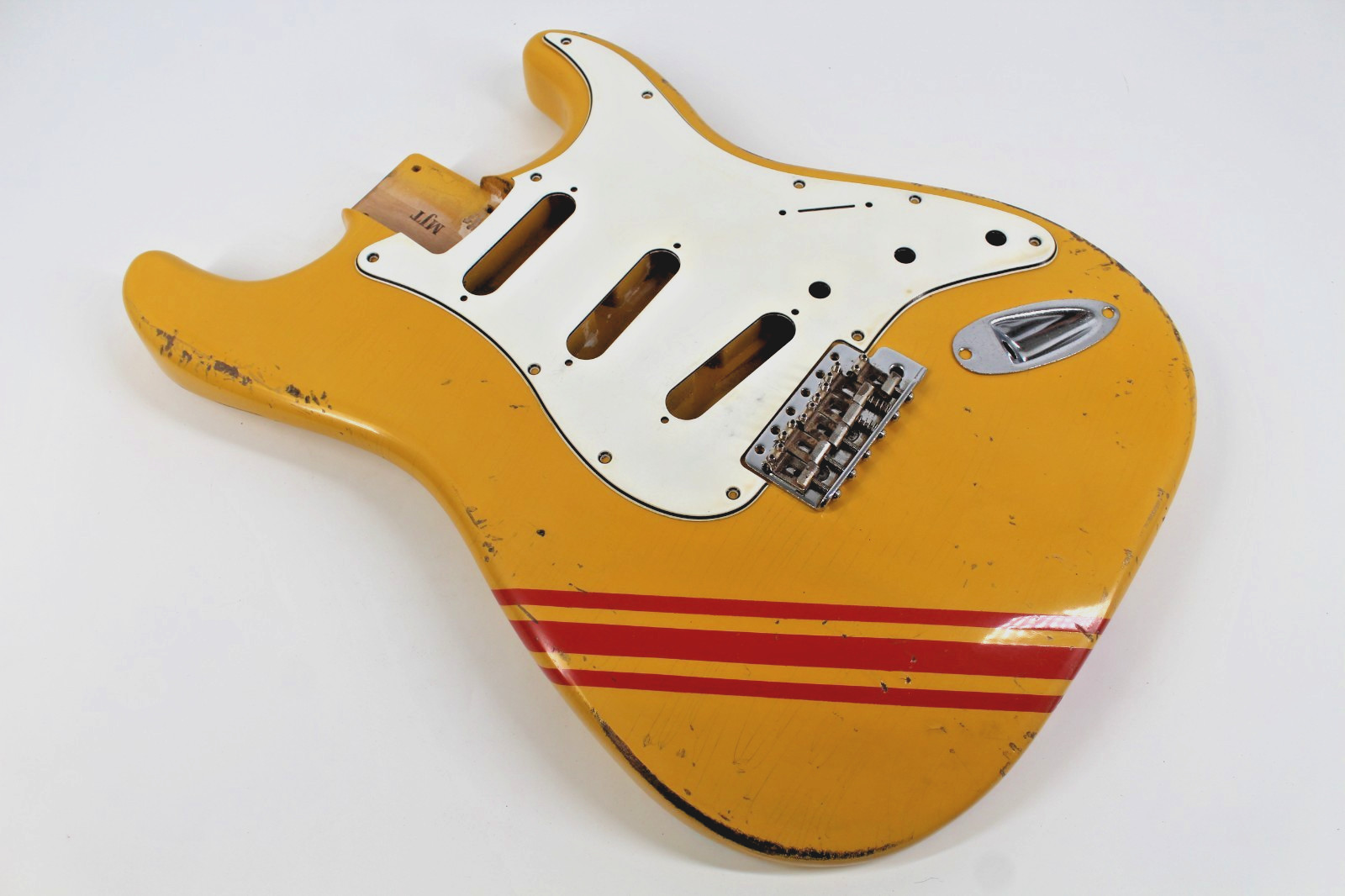 Mjt Officiel Personnalisé Vintage Âgés Nitro Guitare Corps Mark Jenny VTS Orange