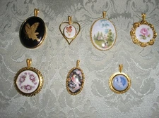 Vintage lot of 7 Pendants for Women- See Full Description for Name Brands