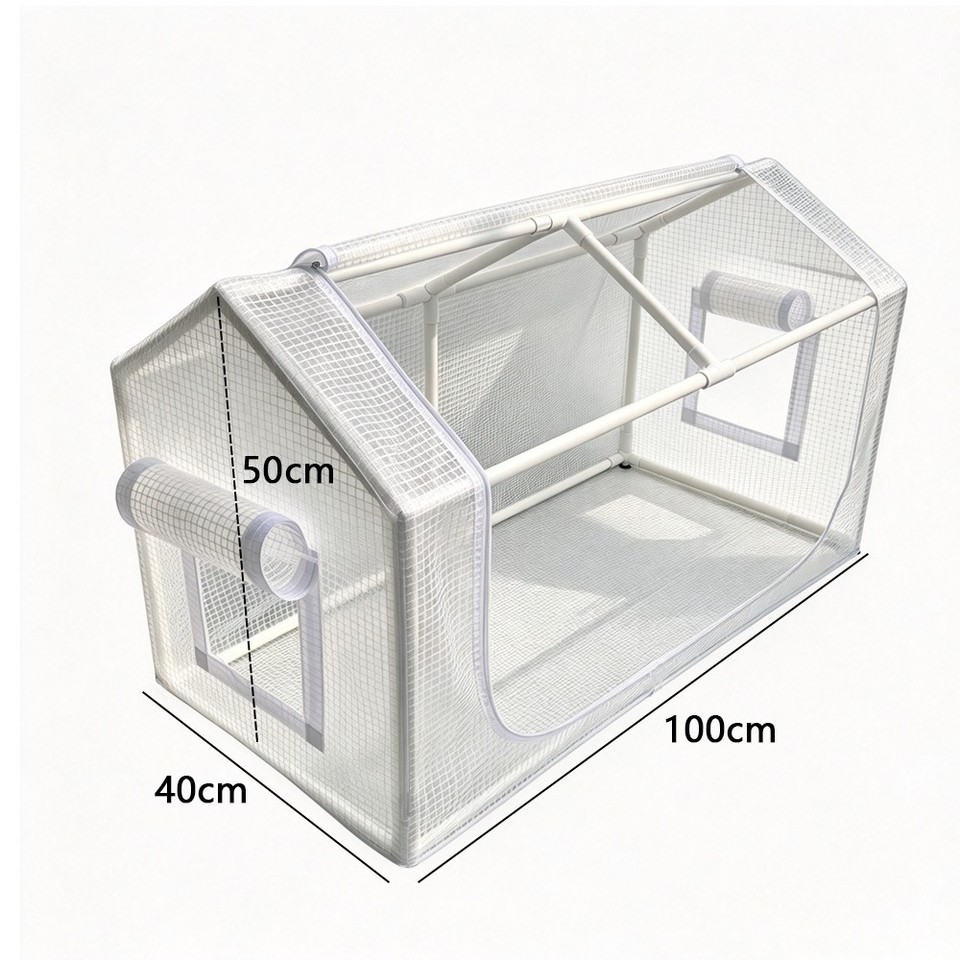 Tabletop Conservatory Compact Tabletop Greenhouse for Indoor Outdoor Plants PVC Construction ...