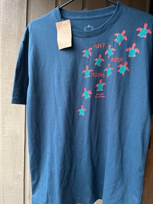 Kamisa By Kultura Shirt Men's XLarge Blue  Just Keep Going 