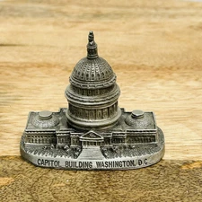 Vintage Spoontiques Pewter US Capitol Building, Washington DC 2.5”H #9903
