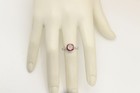 Vintage Natural Yellow Diamond Red Rudy Ring Art Deco 18k white gold — photo 6