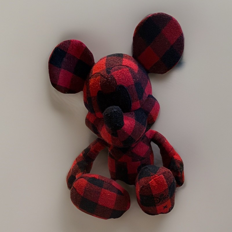 Disney x American Eagle Special Edition Plaid Mickey Mouse Plush, Small 2019 AE