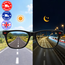 Polarised Driving Sunglasses Men Anti Glare Day Night Outdoor Sports Glasses UK