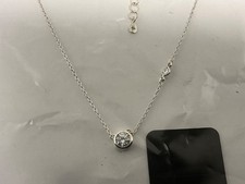 Silpada 925 Sterling Silver Cubic Zirconia Chain Necklace 'Marvel' Adjustable18