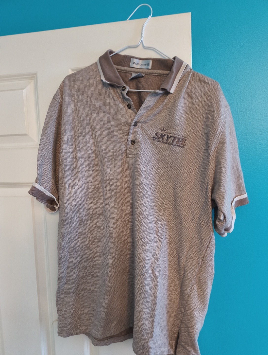 Vintage Mci Worldcom Skytel Polo Shirt L