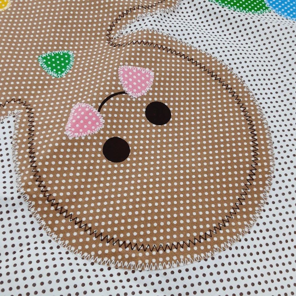 Craft Material Lot of Sewing Panels Gingerbread Ice Cream Polka Dot Baby Blanket - Image 3 of 4