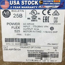 NEW Allen-Bradley 25B-A8P0N104 PowerFlex 525 1.5kW 2Hp AC Drive AB US Free Tax