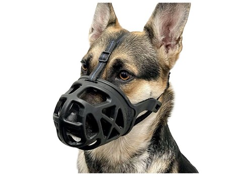BARKLESS Dog Muzzle, Basket Muzzle Anti Biting Chewing, Sturdy Lightweigh Size 4