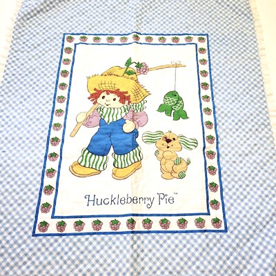 Huckleberry Pie Crib Blanket 80s Strawberry Shortcake Bedding 45x35