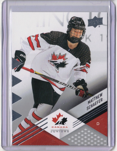 MATTHEW SCHAEFER 2024 24 Upper Deck Team Canada Juniors Pre-Rookie Card #69
