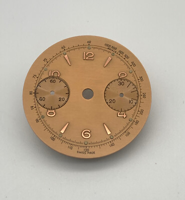 NOS Vintage  Chronograph Dial Swiss 29mm for Landeron