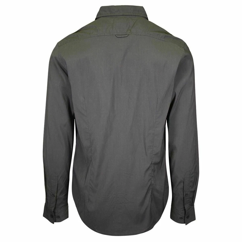 prAna Men's Dark Grey Solid L/S Woven Shirt (S66) - Image 3 of 4