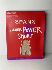 Spanx Higher Power Short High-Waisted Shaper Short Women's SOFT NUDE Large Soft
