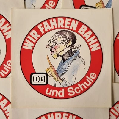 11 x Vintage Aufkleber / Sticker - DB - WIR Fahren Bahn und Schule - um 1980/85 - Bild 1 von 2