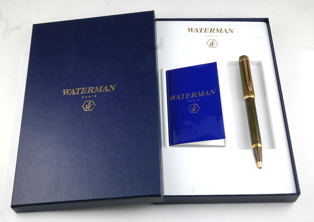Waterman LE Man 100 Green Wood Ballpoint Pen - NOS | eBay