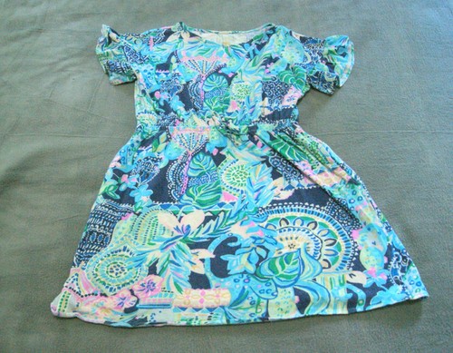 Lilly Pulitzer Girls Stasia Dress Large (8-10) Multicolor Tropical 100% Cotton - Picture 10 of 13