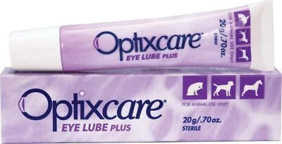 Optixcare Eye Lube Plus Lubricant Gel For Pet Dog Cat Horse Dry Itchy Eyes 20g