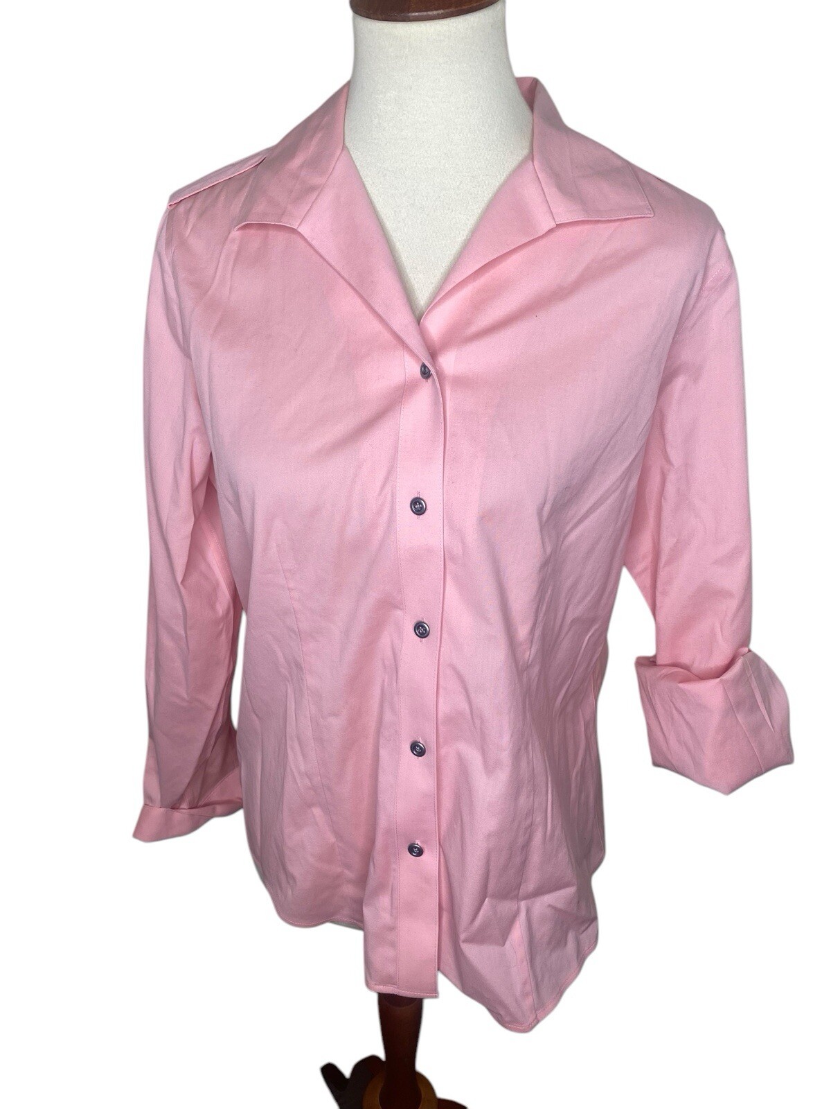 Chicos Light Pink Button Down Collared No-iron Sh… - image 1