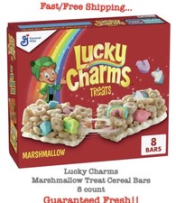 Lucky Charms Breakfast Cereal Treat Bars, Snack Bars, 8 Count, 6.8 oz Carton