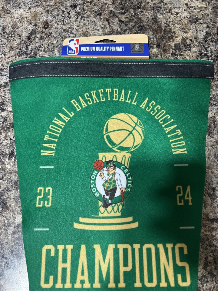 BOSTON CELTICS 2024 NBA FINALS CHAMPIONS LANYARD Locker Room Pennant TERVIS Cup - Image 2 of 4