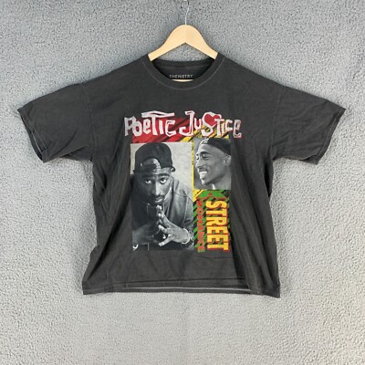 Chemistry x Poetic Justice Shirt XL Teen Faded Black Contrast Stitching
