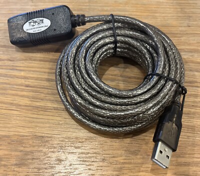 Tripp Lite U026016 16' A auf A (M/F) USB 2.0 Aktiv Verlängerungskabel - Schwarz Neu