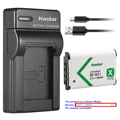 Kastar Battery Slim Charger for Sony NP-BX1 BC-CSX & Sony Cyber-shot DSC-H400