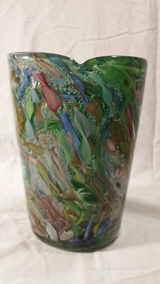 AVEM Murano Vase 1950s 1960s Bizantino Vase Anzolo Fuga - large heavy Rare