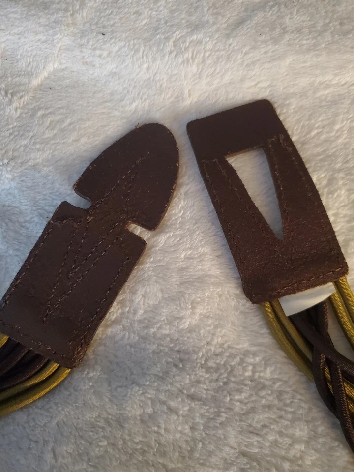 Cinturón elástico Old Navy para mujer L/XL marrón/verde poliéster/cuero Foto 3 de 4