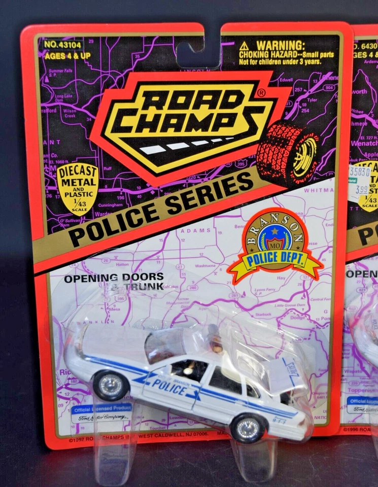 (2) Road Champs Departamento de Policía Serie Nueva Orleans #6430 y Branson #43104 Foto 2 de 4