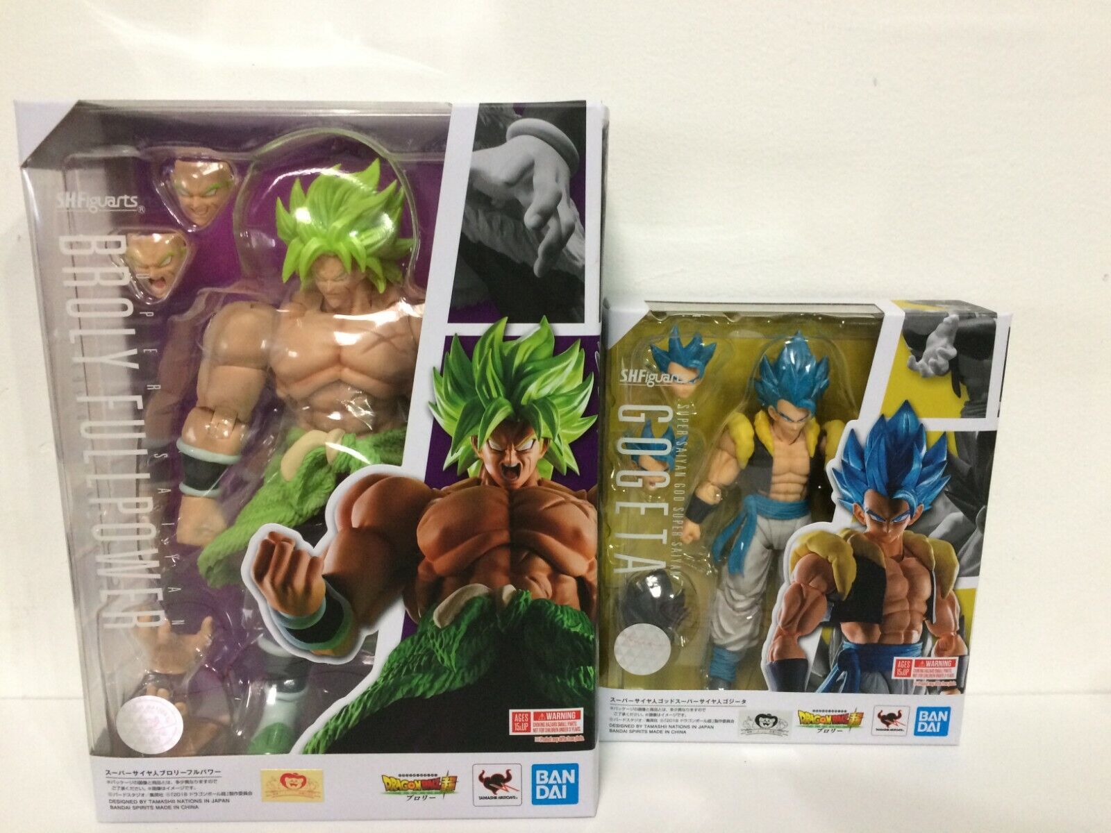 GENUINE 2-SET S.H.Figuarts Dragon Ball Movie Super Saiyan Blue Gogeta &  Broly