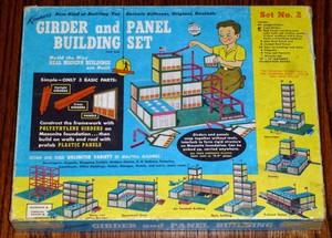 vintage girder and panel building sets