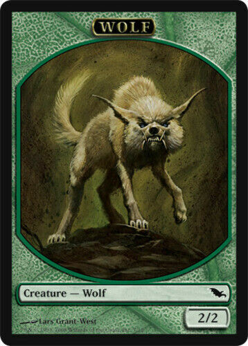 X4 Wolf Token Shadowmoor LP/NM MTG Magic DNA GAMES