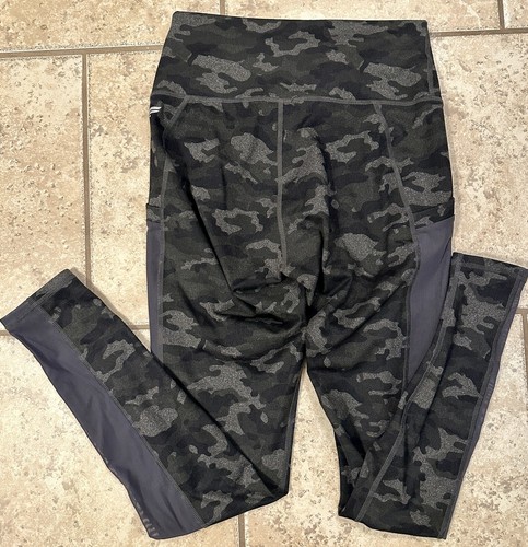 FABLETICS Women's Size S Powerhold High Waisted Leggings Charcoal Camouflage - Picture 2 of 7