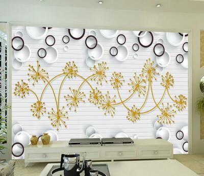 3D Simple Circle ZHUA14690 Wallpaper Wall Murals Removable Self-adhesive Amy