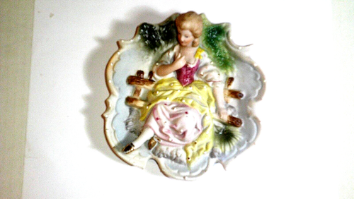 Vintage Chase Hand Painted Young Girl Wall Plaque Made in Japan | eBay