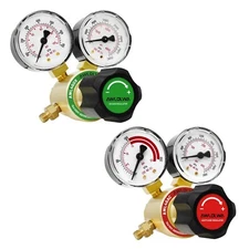 Oxygen Acetylene Regulator Set, CGA540 and CGA200 Inlet Connection 3/8-24 (Ty...