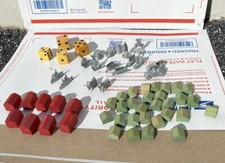 VTG/Antique Lot Monopoly Metal Game Pieces Car Cannons Horse Dog Shoe Wood House