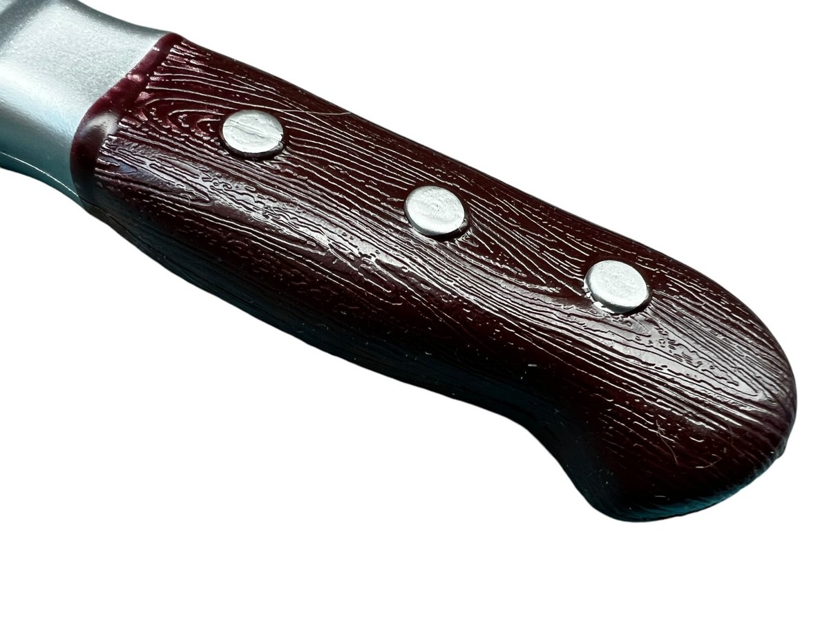 Coltello Finto Giocattolo Per Halloween LarpGears - Modello Macellaio In Schiuma PU, 32 Cm, Color Marrone - Accessorio Cosplay E Arma Finta Realistica - 5