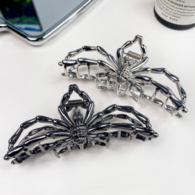 Spinnennetz Haarspange Aus Metall – Große Haarklammer Für Frauen & Mädchen, Perfekt Für Halloween & Festliche Anlässe