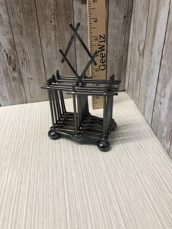 ARTES Y MANUALIDADES PLATEADO RARO “EXPANSIÓN” ESTANTE PARA TOSTADAS TOCADOR ANDADOR Tiene capacidad para 6 Foto 3 de 4