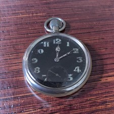 WW1 British Military GSTP Pocket Watch Broad Arrow ↑ 100388 Swiss 15 Jewel Runni