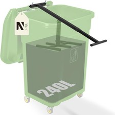 M&uuml;llpresse f&uuml;r 120-240L M&uuml;lltonnen, manuell, Schwarz, Kompression