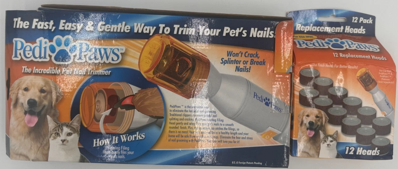 Pedi Paws Clipper Nail Filer for Paws Trimmer Tool Grooming Care + 12 Refills