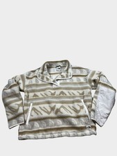Brown Beige North Face Deep Pile Pullover Fleece Sweater Women's M Medium